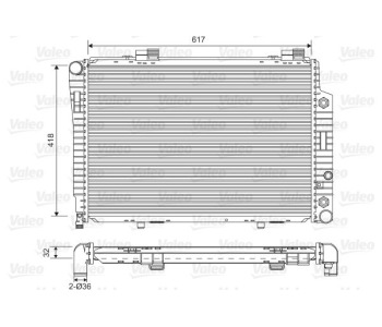 Радиатор, охлаждане на двигателя VALEO 731805 за MERCEDES SLK (R170) от 1996 до 2004