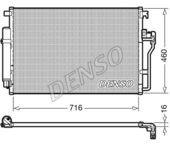 Кондензатор, климатизация DENSO DCN17014 за MERCEDES CLK (W209, C209) от 2002 до 2009