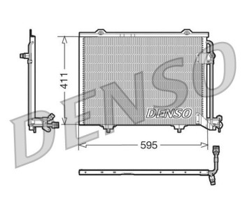Кондензатор, климатизация DENSO DCN17015 за MERCEDES C (CL203) SPORTCOUPE от 2001 до 2008