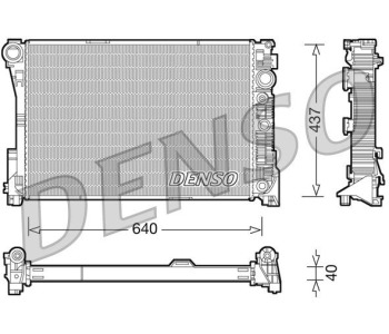 Радиатор, охлаждане на двигателя DENSO DRM17080 за MERCEDES CLK (W209, C209) от 2002 до 2009