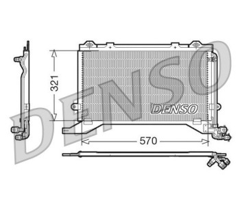 Кондензатор, климатизация DENSO DCN17024 за MERCEDES C (S203) комби от 2001 до 2007