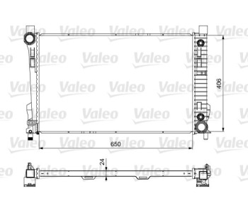 Радиатор, охлаждане на двигателя VALEO 732741 за MERCEDES CLK (W209, C209) от 2002 до 2009