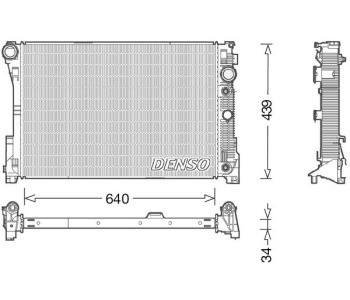 Радиатор, охлаждане на двигателя DENSO DRM17082 за MERCEDES C (S203) комби от 2001 до 2007