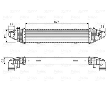 Интеркулер (охладител за въздуха на турбината) VALEO 818616 за MERCEDES C (C204) купе от 2011 до 2014