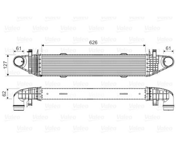 Интеркулер (охладител за въздуха на турбината) VALEO 818679 за MERCEDES C (W204) седан от 2007 до 2014