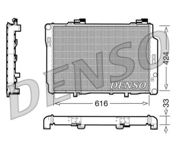 Радиатор, охлаждане на двигателя DENSO DRM17110 за MERCEDES E (W212) седан от 2009 до 2016