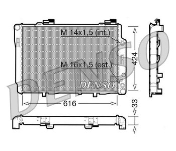 Радиатор, охлаждане на двигателя DENSO DRM17111 за MERCEDES C (W204) седан от 2007 до 2014