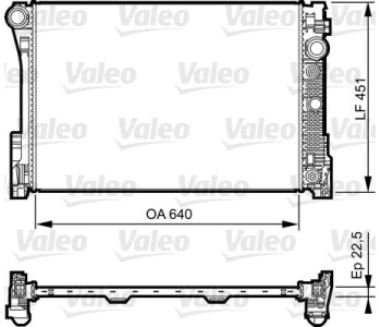 Радиатор, охлаждане на двигателя VALEO 735285 за MERCEDES C (W204) седан от 2007 до 2014