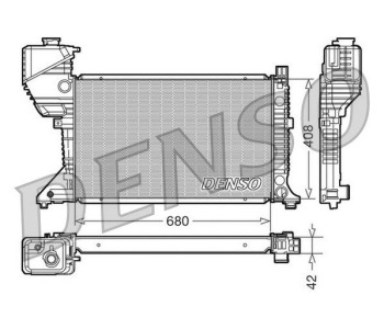 Радиатор, охлаждане на двигателя DENSO DRM17046 за MERCEDES E (A207) кабриолет от 2010