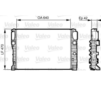 Радиатор, охлаждане на двигателя VALEO 732855 за MERCEDES CLS (W219, C219) от 2004 до 2011