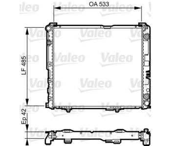 Радиатор, охлаждане на двигателя VALEO 732591 за MERCEDES E (W124) седан от 1993 до 1996