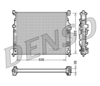 Радиатор, охлаждане на двигателя DENSO DRM17035 за MERCEDES E (W124) седан от 1993 до 1996