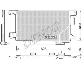 Кондензатор, климатизация DENSO DCN17027 за MERCEDES E (W212) седан от 2009 до 2016