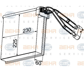 Топлообменник, отопление на вътрешното пространство HELLA 8FH 351 333-174 за MERCEDES GL (X164) от 2006 до 2012