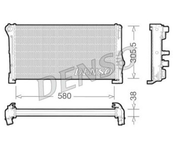 Радиатор, охлаждане на двигателя DENSO DRM17007 за MERCEDES R (W251, V251) от 2005