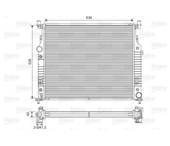 Радиатор, охлаждане на двигателя VALEO 701569 за MERCEDES GL (X164) от 2006 до 2012
