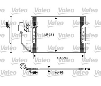 Кондензатор, климатизация VALEO 817504 за MERCEDES A (W168) от 1997 до 2004