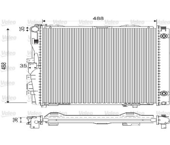Радиатор, охлаждане на двигателя VALEO 733134 за MERCEDES S (W126) седан от 1978 до 1991