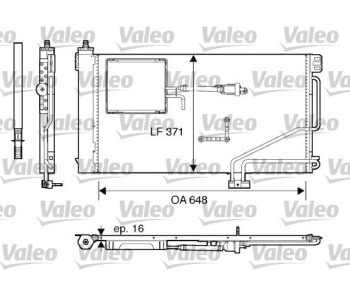 Кондензатор, климатизация VALEO 817849 за MERCEDES CLK (W209, C209) от 2002 до 2009