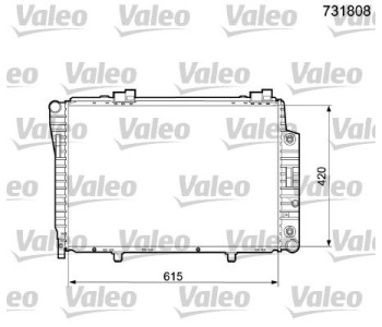 Радиатор, охлаждане на двигателя VALEO 731808 за MERCEDES SLK (R170) от 1996 до 2004