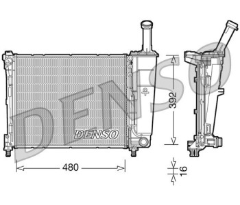 Радиатор, охлаждане на двигателя DENSO DRM17011 за MERCEDES SPRINTER T1N (W901, W902) 2T от 1995 до 2006