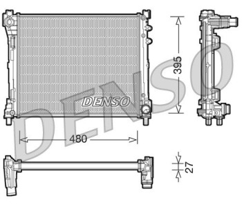 Радиатор, охлаждане на двигателя DENSO DRM17009 за VOLKSWAGEN BEETLE (9C1, 1C1) от 1998 до 2010