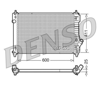 Радиатор, охлаждане на двигателя DENSO DRM17018 за VOLKSWAGEN CRAFTER 30-35 (2E_) пътнически от 2006 до 2016