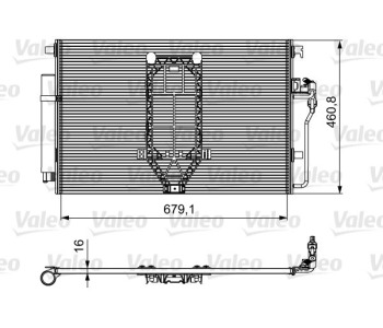 Кондензатор, климатизация VALEO 812502 за MERCEDES SPRINTER NCV3 (W906) 3T платформа от 2006 до 2018