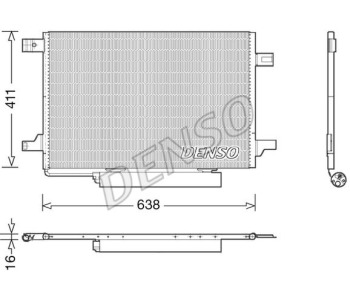 Кондензатор, климатизация DENSO DCN17008 за VOLKSWAGEN CRAFTER 30-50 (2F_) платформа от 2006 до 2016