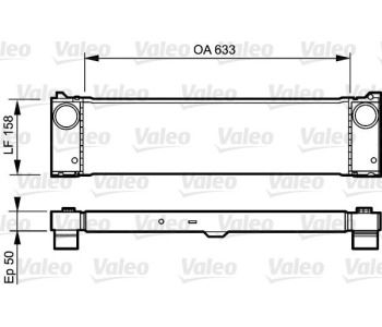 Интеркулер (охладител за въздуха на турбината) VALEO 818807 за MERCEDES VITO (W639) пътнически от 2003 до 2014