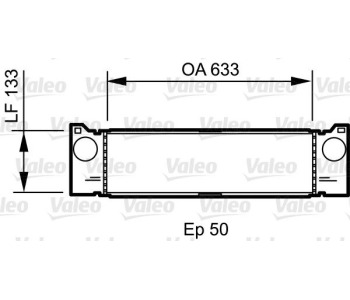 Интеркулер (охладител за въздуха на турбината) VALEO 818808 за MERCEDES VITO (W639) товарен от 2003 до 2014