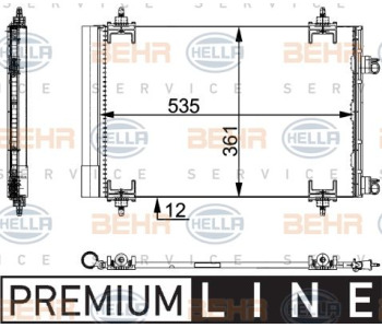 Кондензатор, климатизация HELLA 8FC 351 319-641 за MINI CLUBMAN (R55) от 2006 до 2014