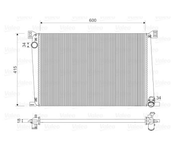 Радиатор, охлаждане на двигателя VALEO 735480 за MINI COUPE (R58) от 2010 до 2015