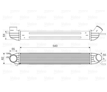 Интеркулер (охладител за въздуха на турбината) VALEO 818580 за MINI COOPER (R56) от 2005 до 2013