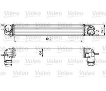 Интеркулер (охладител за въздуха на турбината) VALEO 818605 за MINI CLUBVAN (R55) от 2012 до 2014