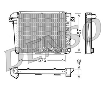 Радиатор, охлаждане на двигателя DENSO DRM05100 за MINI COOPER (R50, R53) от 2001 до 2006