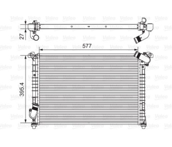 Радиатор, охлаждане на двигателя VALEO 734328 за MINI COOPER (R52) кабриолет от 2004 до 2007