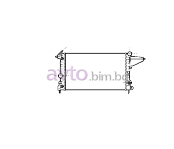 Воден радиатор размер 525/322/34 1.4 за OPEL VECTRA A (J89) седан от 1988 до 1995