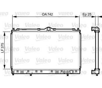 Радиатор, охлаждане на двигателя VALEO 731641 за MITSUBISHI 3000GT купе (Z1_A) от 1989 до 2000