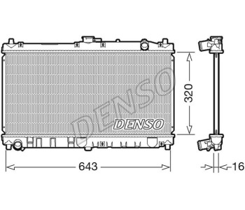 Радиатор, охлаждане на двигателя DENSO DRM45010 за MITSUBISHI CARISMA (DA_) седан от 1999 до 2004