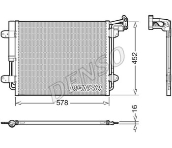 Кондензатор, климатизация DENSO DCN33008 за VOLVO V40 (VW) комби от 1995 до 2004