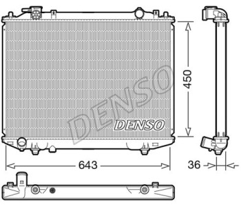 Радиатор, охлаждане на двигателя DENSO DRM45026 за MITSUBISHI LANCER VII (CS_A, CT_A) седан от 2000 до 2007