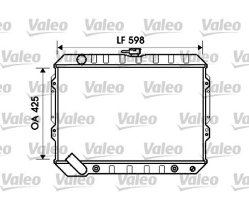Радиатор, охлаждане на двигателя VALEO 734809 за MITSUBISHI PAJERO II (V3_W, V2_W, V4_W от 1990 до 1999