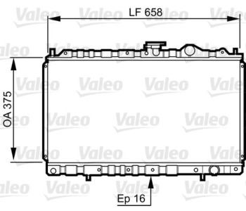 Радиатор, охлаждане на двигателя VALEO 731462 за MITSUBISHI SPACE WAGON (N3_W, N4_W) от 1991 до 1998