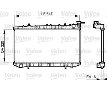 Радиатор, охлаждане на двигателя VALEO 731664 за NISSAN 100 NX (B13) от 1990 до 1996