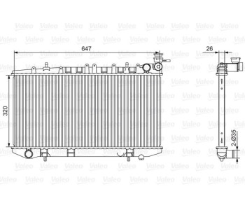 Радиатор, охлаждане на двигателя VALEO 701529 за NISSAN SUNNY III (N14) лифтбек от 1990 до 1995