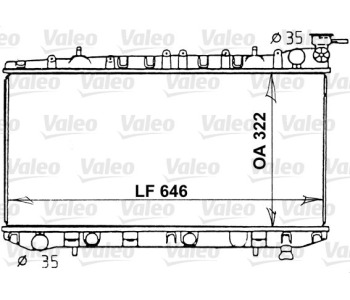 Радиатор, охлаждане на двигателя VALEO 731202 за NISSAN SUNNY III (N14) седан от 1990 до 1996