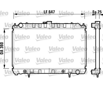 Радиатор, охлаждане на двигателя VALEO 734149 за NISSAN 200SX (S14) от 1993 до 1999