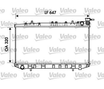 Радиатор, охлаждане на двигателя VALEO 734155 за NISSAN ALMERA I (N15) хечбек от 1995 до 2000