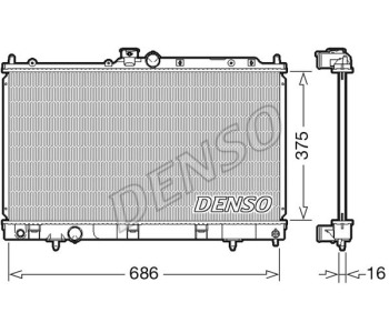 Радиатор, охлаждане на двигателя DENSO DRM46013 за NISSAN ALMERA TINO (V10) от 1998 до 2006